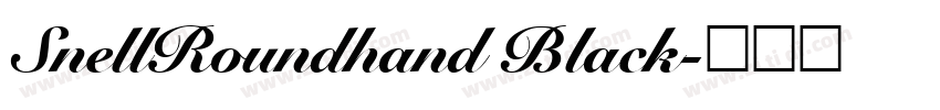 SnellRoundhand Black字体转换